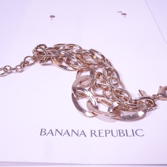 Banana Republic Women's Gold Triple Link Bracelet NWT 78 - Picture 7 of 7